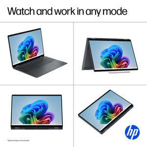 HP - OmniBook X Flip 2-in-1 - Copilot+ PC - 16" 2K Touch-Screen Laptop - Intel Core Ultra 7 256V '24 - 16GB Memory - 1TB SSD - Eclipse Gray