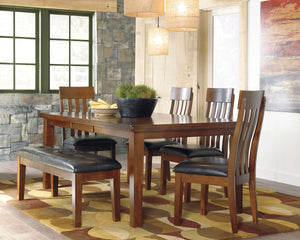 Ralene - Dining Room Set #6pc.table,4chairs,bench