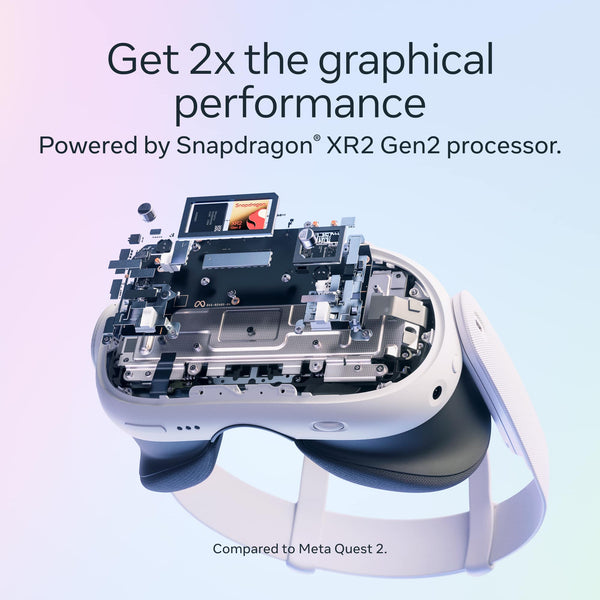 Meta - Quest 3 512GB | Virtual Reality Headset Without Wires — Thirty Percent Sharper Resolution — 2X Graphical Processing - White