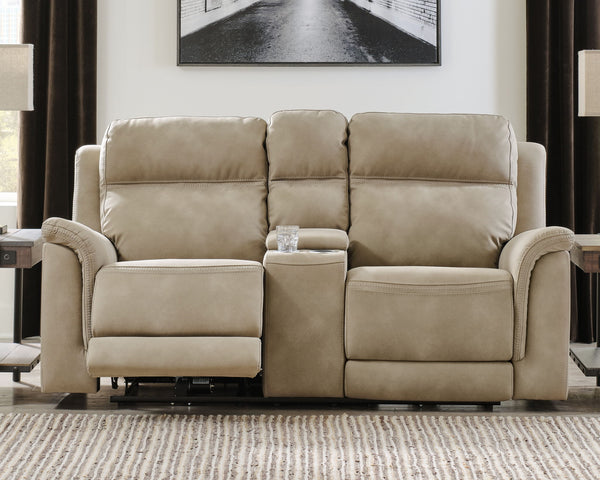 Next-Gen Durapella - Reclining Power Loveseat With Console #beige