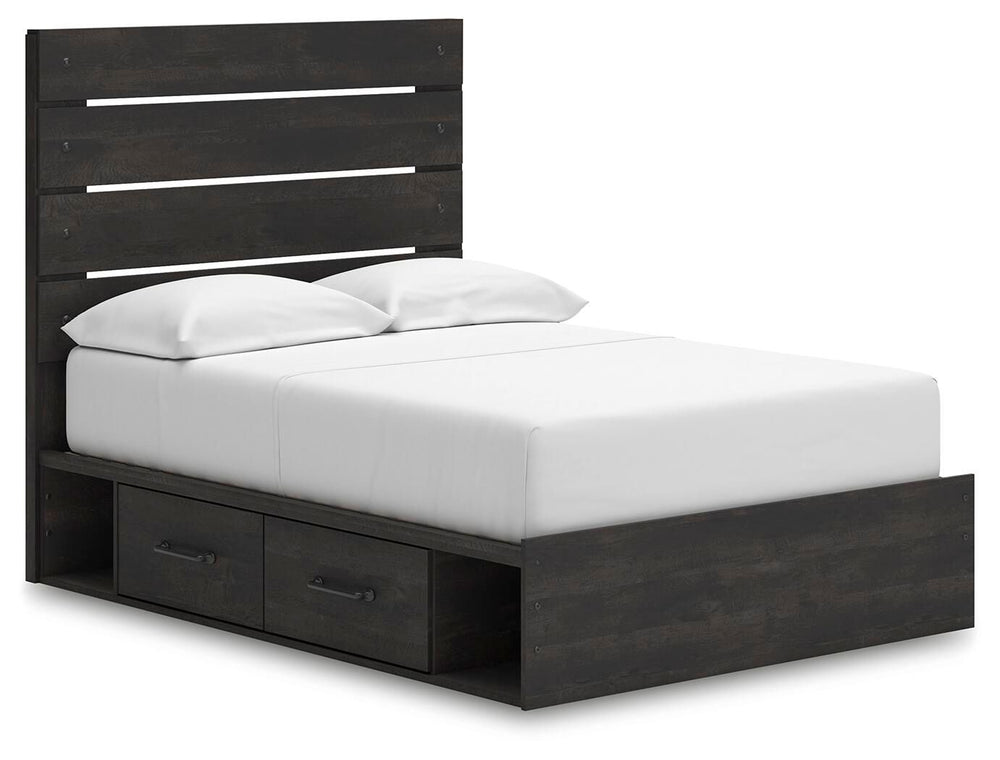 Hollivern - Panel Bed With Storage #full