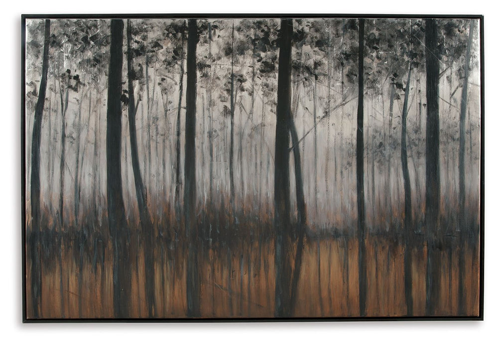 Philyra - Arte de pared - Negro / Naranja / Plata
