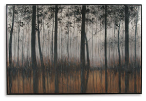 Philyra - Arte de pared - Negro / Naranja / Plata