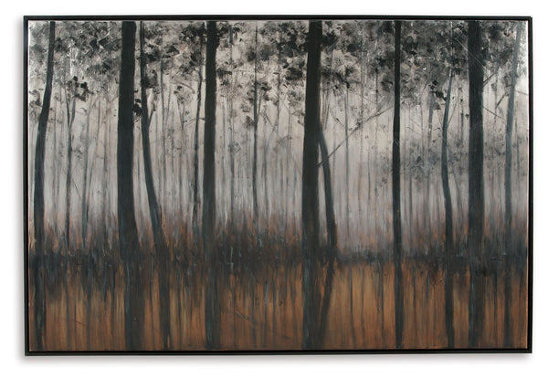 Philyra - Arte de pared - Negro / Naranja / Plata