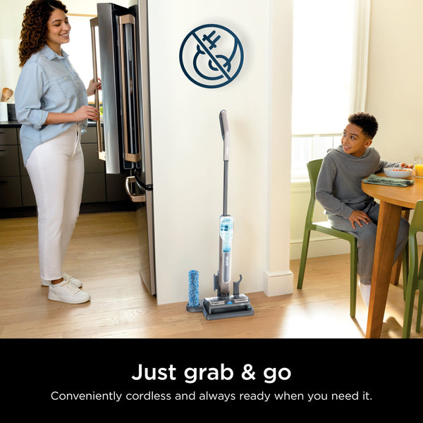 Shark - HydroDuo with Dirt-Reveal Technology, Cordless wet & dry hard floor cleaner picks up, mops, & scrubs - Stone Metallic