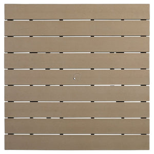 Fairen Trail - Mostrador cuadrado TBL con opción de sombrilla - Negro / Madera a la deriva