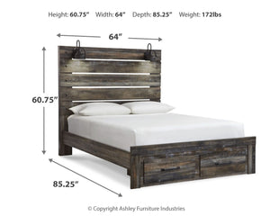 Drystan - Panel Bed #queen #2drawers