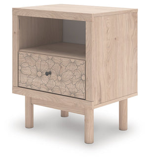 Arloster - Mesita de noche con un cajón - Color tan