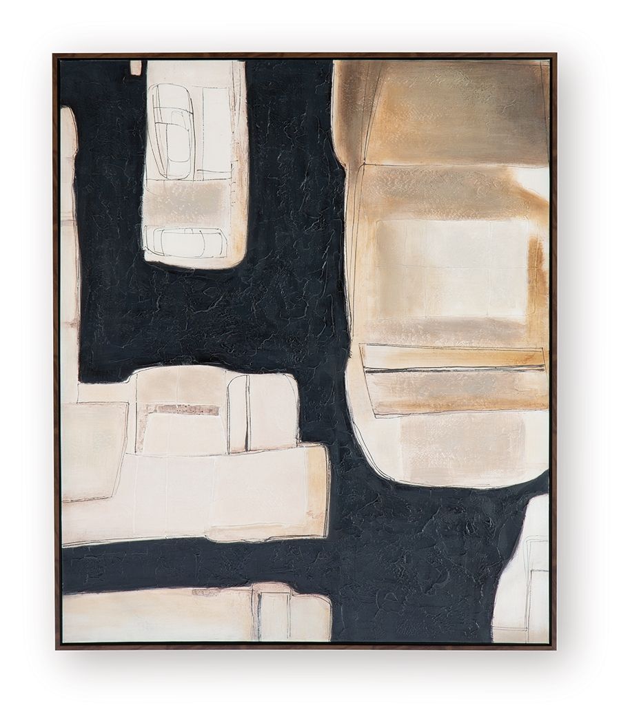 Feyville - Arte de pared - Negro / Marrón / Crema