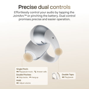 Shokz - OpenDots 2 Open-Ear Clip On True Wireless Bluetooth Earbuds - Gray