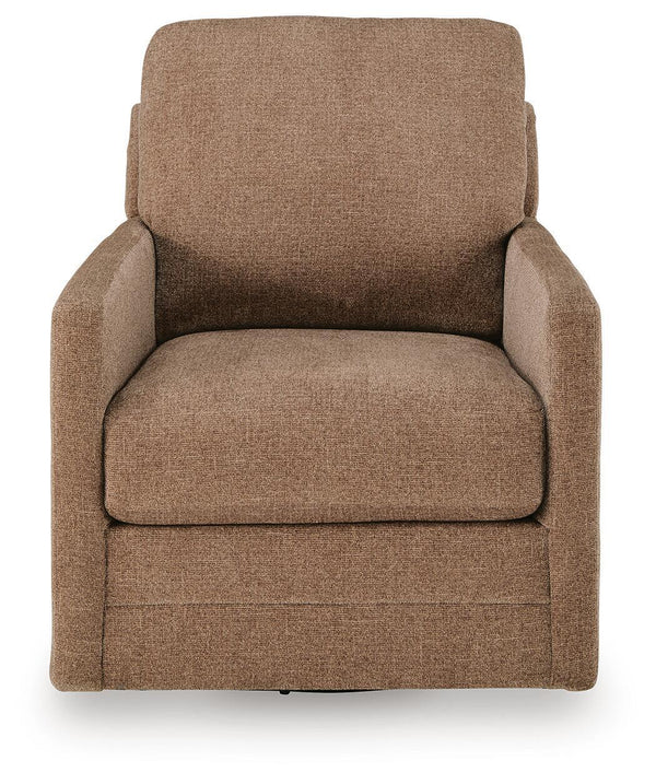 Dishford - Swivel Accent Chair #lightbrown