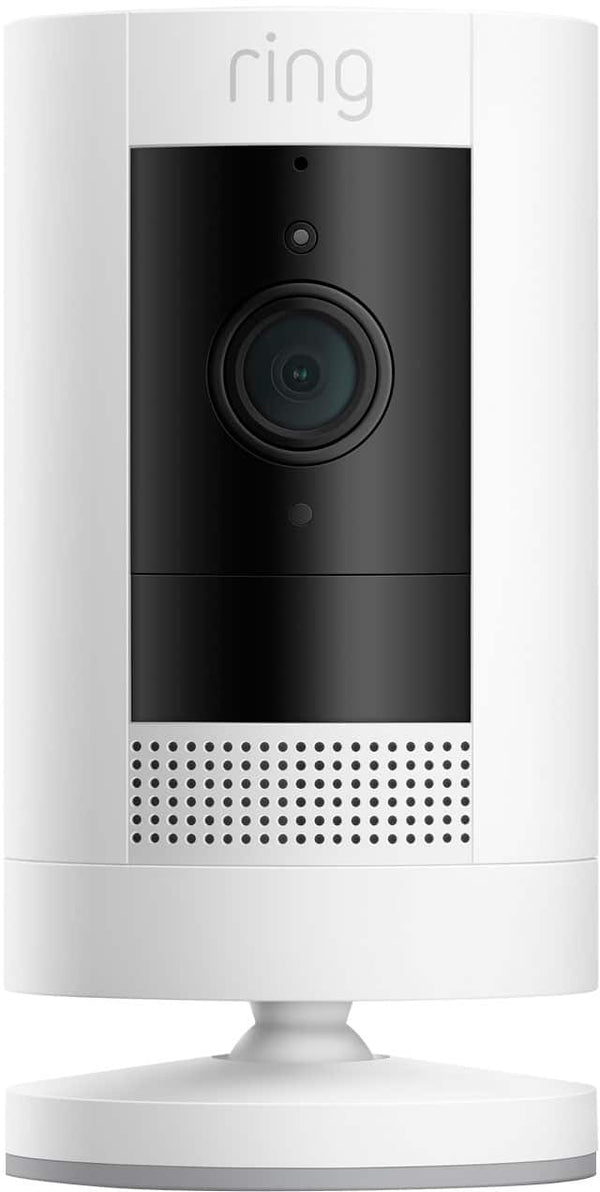Ring - Outdoor Cam (Stick Up Cam) Indoor/Outdoor Wire Free 1080p Security Camera - White