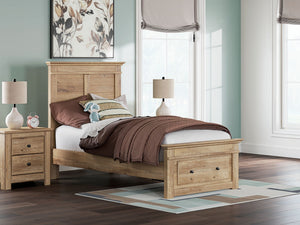 Makidern - Panel Storage Bed #lightbrown #twin #storagefootboard