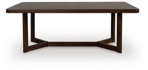 Dilenno - Mesa de comedor rectangular extensible - Marrón oscuro