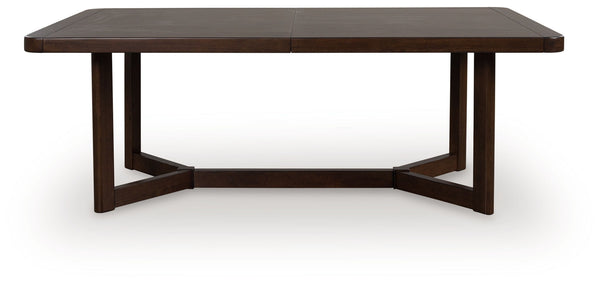 Dilenno - Mesa de comedor rectangular extensible - Marrón oscuro