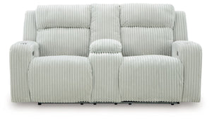 Forest Lake - Power Reclining Loveseat With Console / Adj Headrest #lightgray