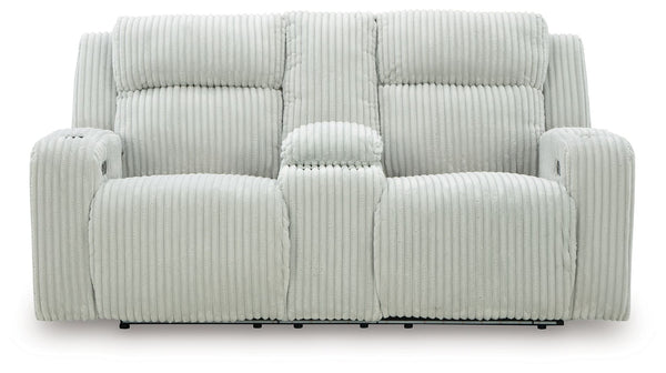 Forest Lake - Power Reclining Loveseat With Console / Adj Headrest #lightgray