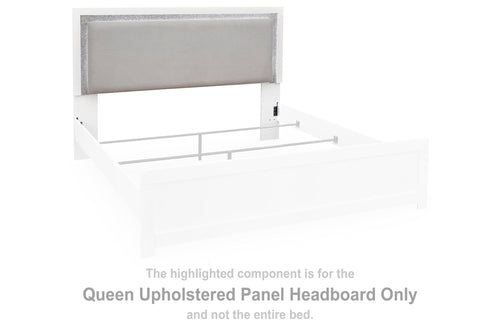 Maeling - Upholstered Panel Headboard #gray #queen