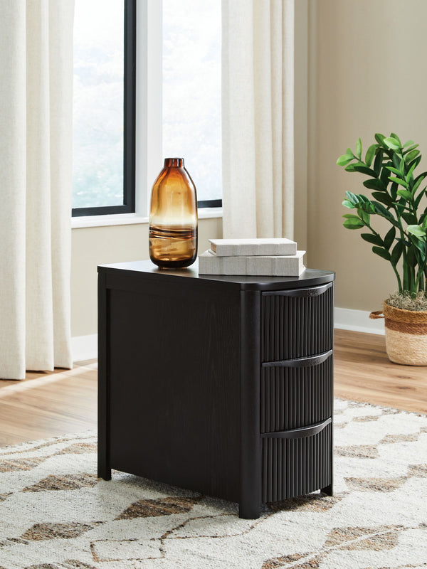 Camdill - Chair Side End Table #black