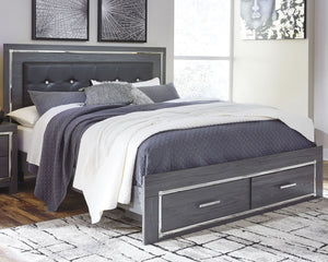 Lodanna - Panel Bed #king #2drawers