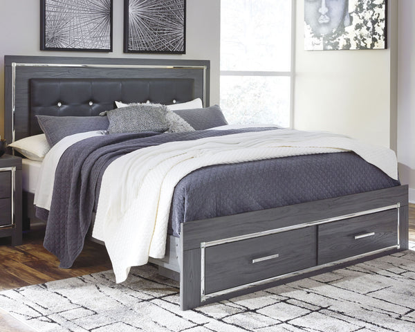 Lodanna - Panel Bed #king #2drawers
