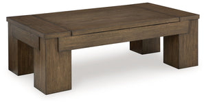 Rosswain - Mesa de centro elevable - Marrón cálido