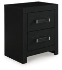 Maeling - Two Drawer Night Stand #black