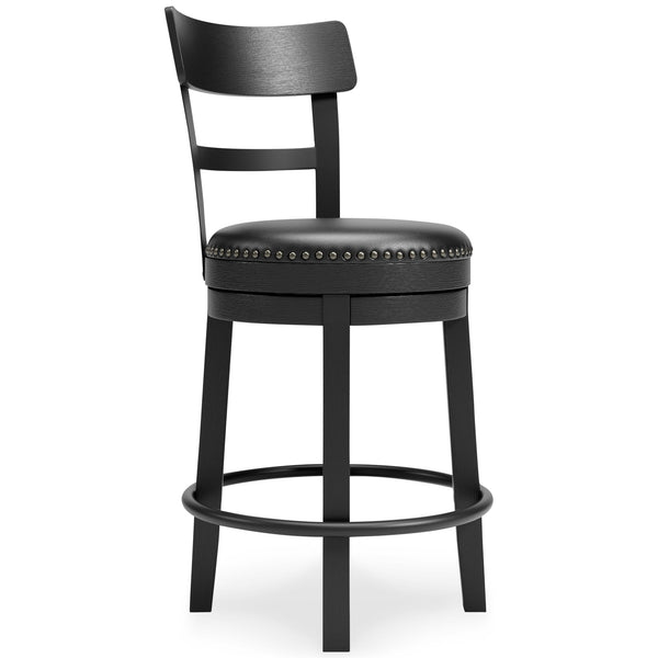 Valebeck - Full Back Swivel Stool #black