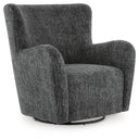 Rowenburg - Swivel Glider Accent Chair #darkgray