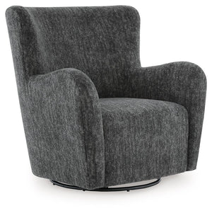 Rowenburg - Swivel Glider Accent Chair #darkgray