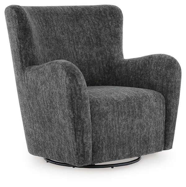 Rowenburg - Swivel Glider Accent Chair #darkgray