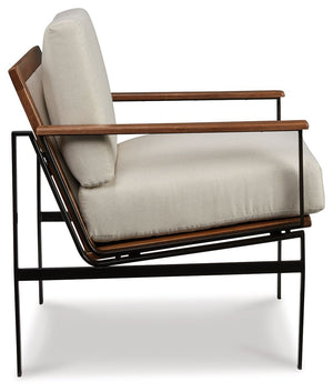 Tilden - Sillón decorativo - Marfil / Marrón