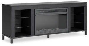 Cayberry - Mueble de TV con chimenea - Negro
