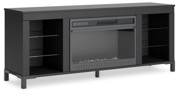 Cayberry - Mueble de TV con chimenea - Negro