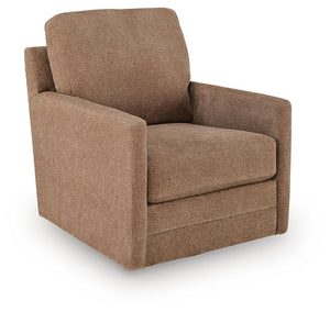 Dishford - Swivel Accent Chair #lightbrown