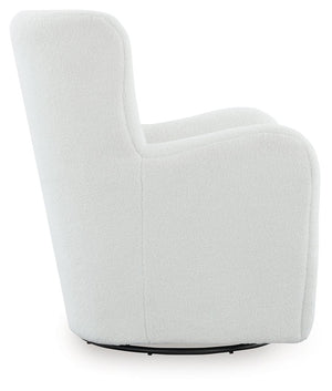Rowenburg - Swivel Glider Accent Chair #white