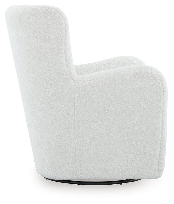 Rowenburg - Swivel Glider Accent Chair #white
