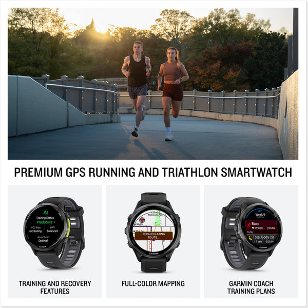 Garmin - Reloj inteligente Forerunner 970 GPS de 47 mm de titanio - Titanio gris carbono DLC - (2025)