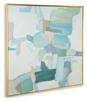 Wynburn - Arte de pared - Blanco / Azul / Verde