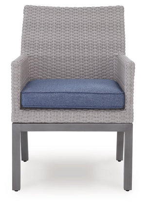 Half Moon Beach - Sillón con cojín (juego de 2) - Azul / Gris