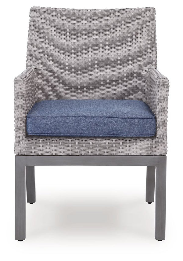 Half Moon Beach - Sillón con cojín (juego de 2) - Azul / Gris