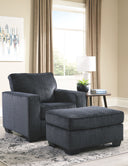 Altari - Living Room Set #darkgray #2pc.chair,ottoman