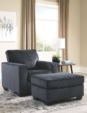 Altari - Living Room Set #darkgray #2pc.chair,ottoman