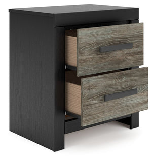 Broachmyn - Two Drawer Night Stand #black