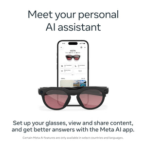 Oakley Meta - HSTN glasses - with Meta AI, Audio, Photo, Video Compatibility - Clear to Amethyst Transitions Lenses - Black