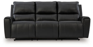 Glossmore - Sofá reclinable - Negro