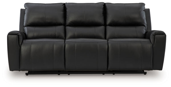 Glossmore - Sofá reclinable - Negro