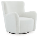Rowenburg - Swivel Glider Accent Chair #white