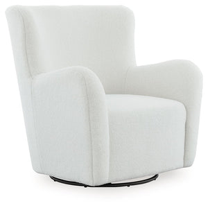 Rowenburg - Swivel Glider Accent Chair #white