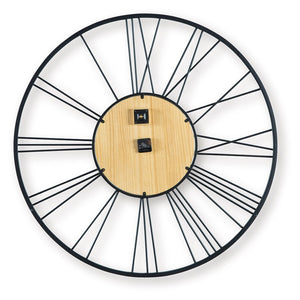 Brockett - Reloj de Pared - Negro / Natural